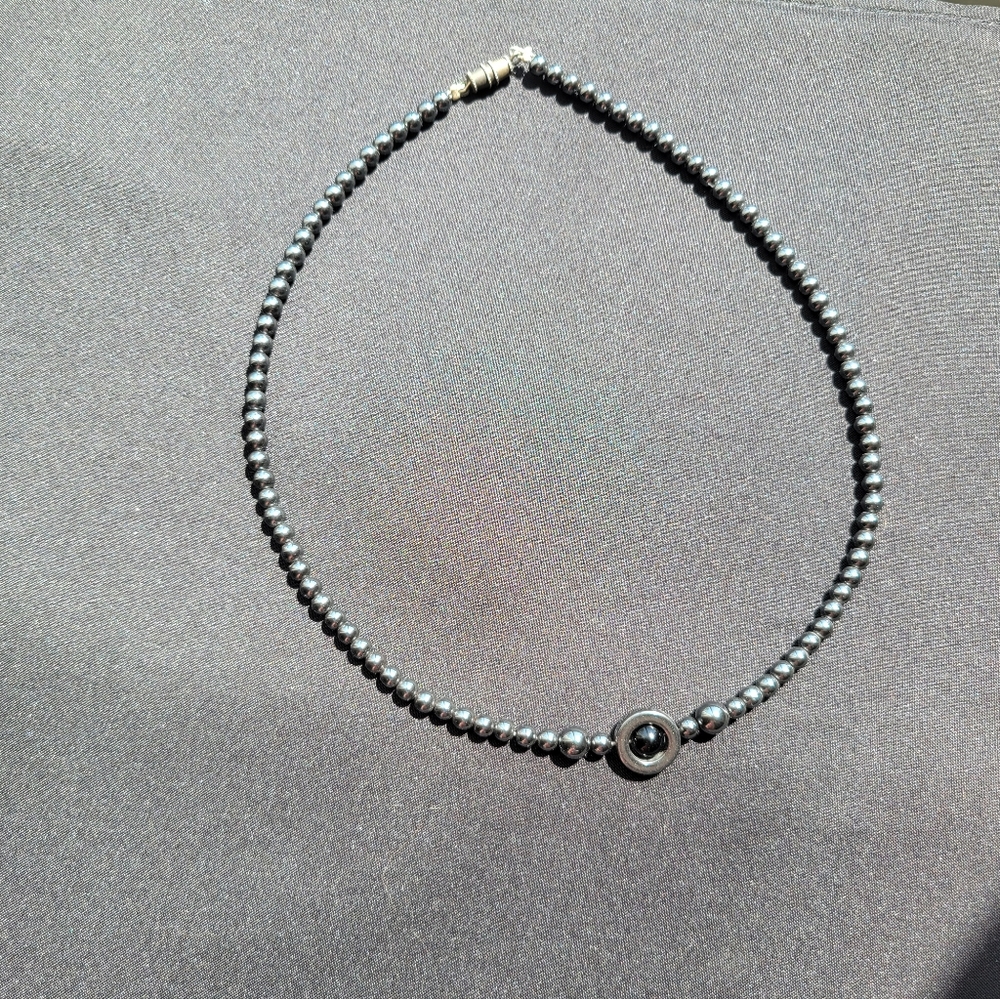 Beautiful black stone choker necklace.